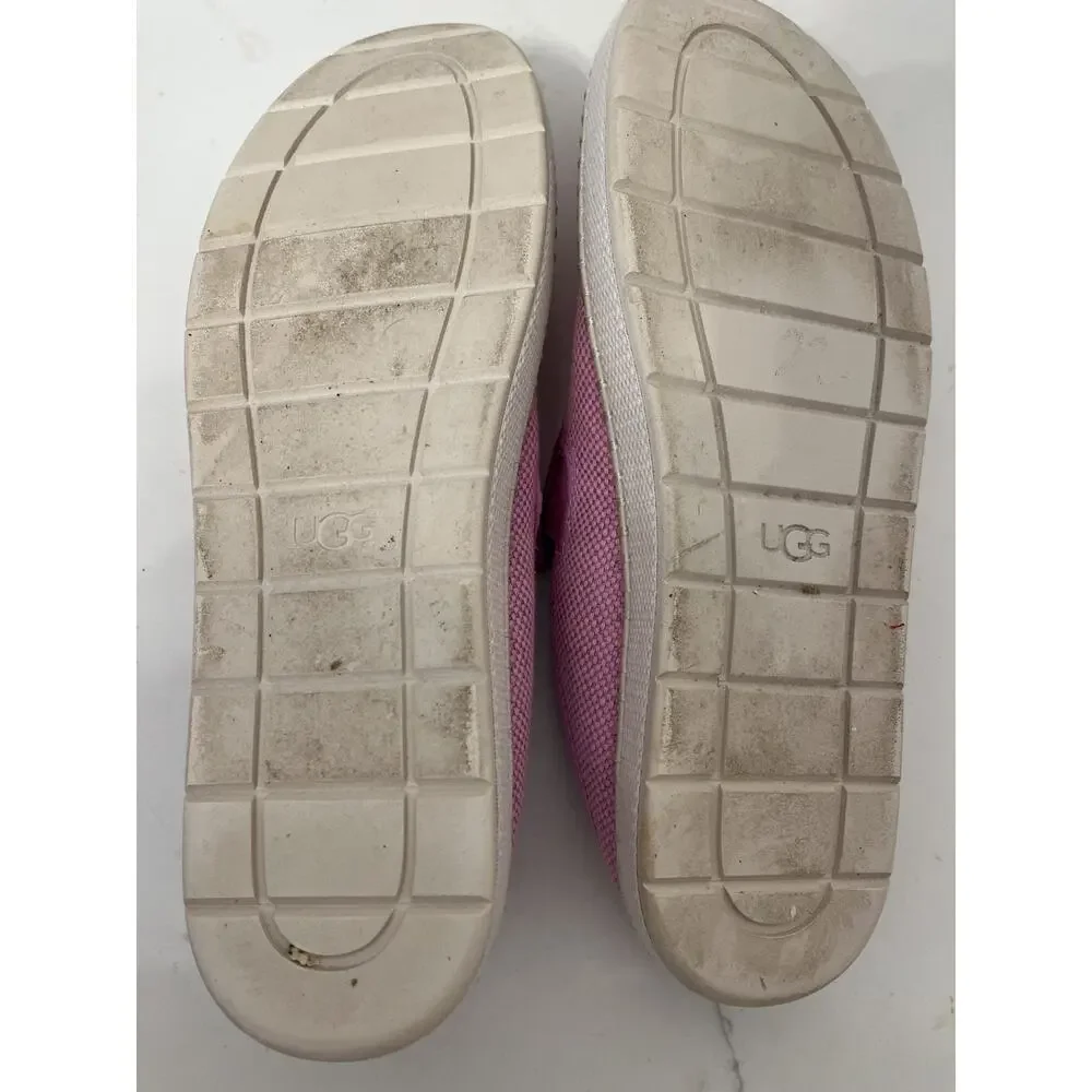 UGG Womens Espadrilles 9 Slip On Back Lavender Shoes Canvas Summer Beach Coastal - Picture 5 of 5